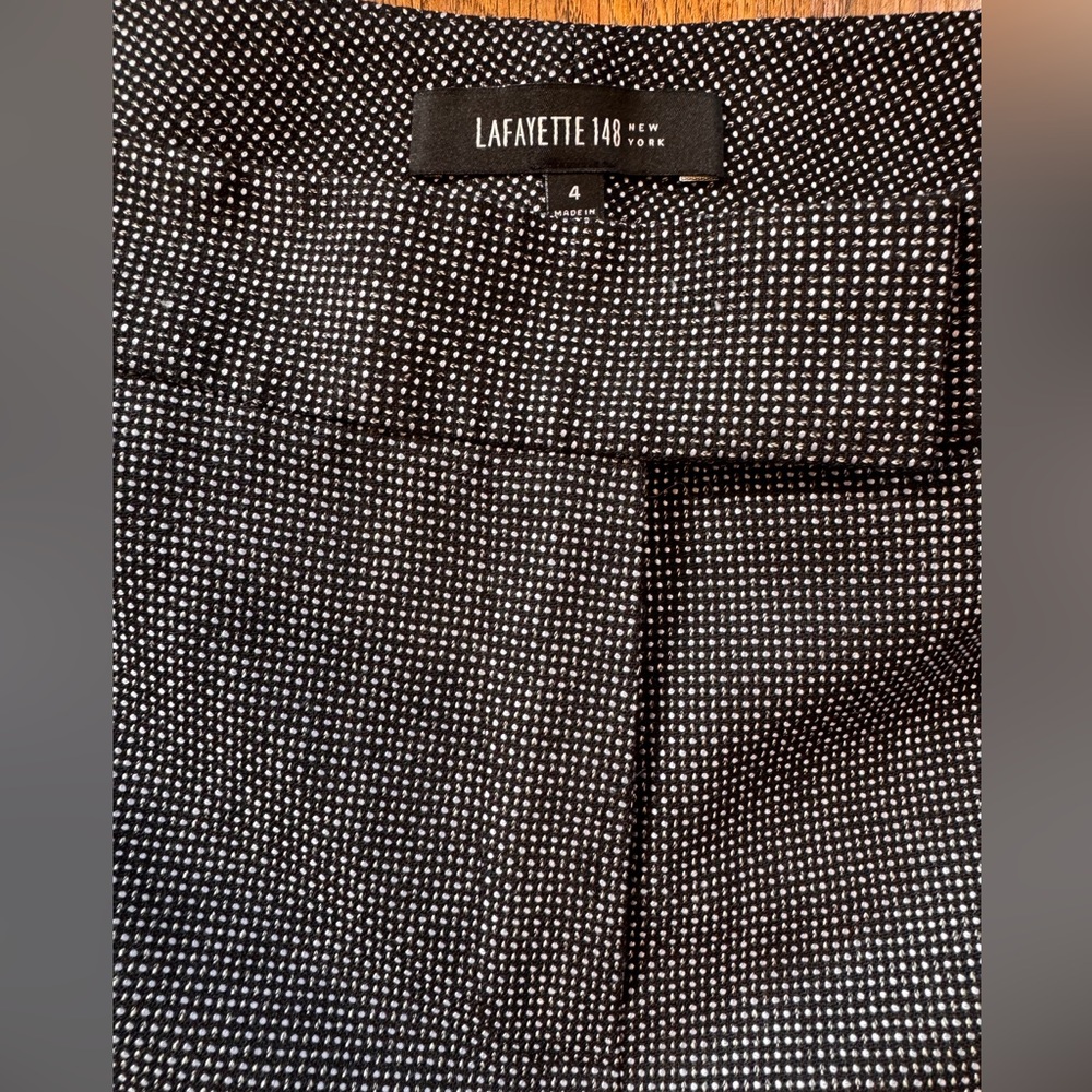 Lafayette 148 New York Black Textured Pants, Size 4 - Picture 5 of 8